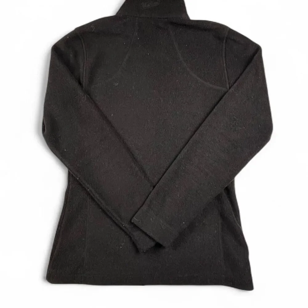 Woolrich Black Fleece Zip Up Jacket Women’s Small Outdoor Cozy Layer